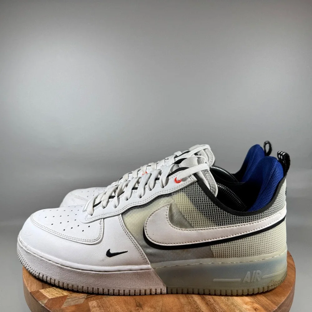 Nike Air Force 1‎ Low React DH7615 101 White Blue Men's Size 13 Shoes Sneakers